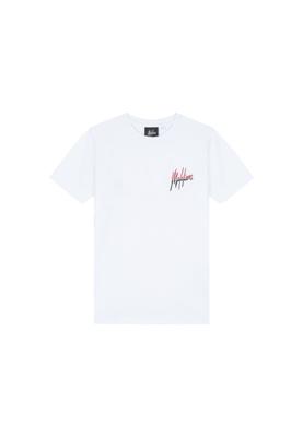 Malelions Junior Split T-Shirt Wit / Rood maat