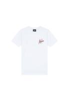 Malelions Junior Split T-Shirt Wit / Rood maat