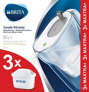 Brita Waterfilterbundel Style cool grey + 3 maxtra filt (1 st)