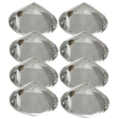 Ostaria Diamanten - 8x - D8 cm - transparant glas - namaak edelstenen - hobby / decoratie
