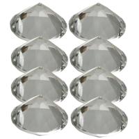 Ostaria Diamanten - 8x - D8 cm - transparant glas - namaak edelstenen - hobby / decoratie