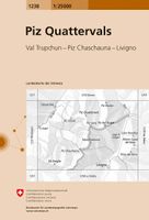 Wandelkaart - Topografische kaart 1238 Piz Quattervals | Swisstopo - thumbnail