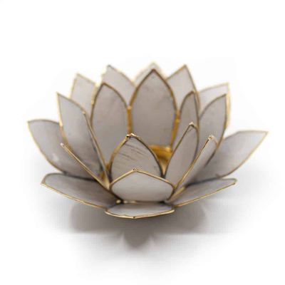 Lotus Sfeerlicht Grijs Goudrand