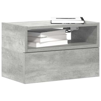 Nachtkastjes 2 st wandgemonteerd 45x26x28,5 cm betongrijs
