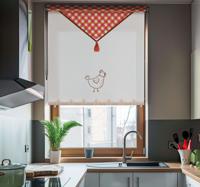 Traditionele landelijke stijl raambekleding keuken