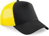 Beechfield CB640 Snapback Trucker - Black/Yellow - One Size