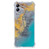 Samsung Galaxy A04e Anti-Shock Hoesje Marble Blue Gold