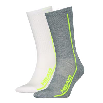 HEAD Sportsokken Performance 2-pack Grey Melange / Wit-43/46