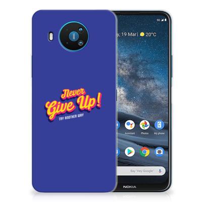 Nokia 8.3 | Siliconen hoesje | met naam Never Give Up Nokia 8.3 | Siliconen hoesje | met naam Never Give Up