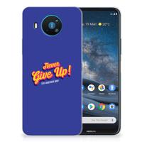 Nokia 8.3 | Siliconen hoesje | met naam Never Give Up