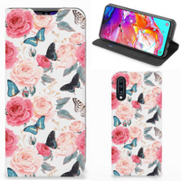 Samsung Galaxy A70 Smart Cover Butterfly Roses - thumbnail