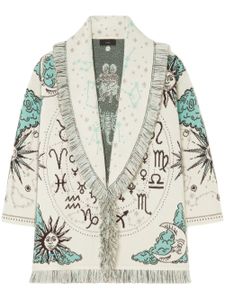 Alanui cardigan The Twelve Signs en jacquard - Blanc