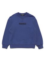 DSQUARED2 KIDS sweat en coton à logo imprimé - Bleu