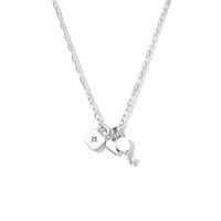 Ketting Zilver Slot, Hart En Sleutel 1,4 mm 41 + 4 cm