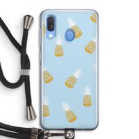 Ananasjes: Samsung Galaxy A40 Transparant Hoesje met koord