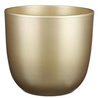 Mica Decorations Bloempot - goud - keramiek - 28 x 25 cm