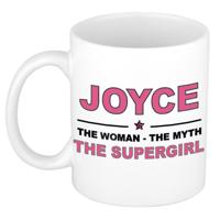 Joyce cadeau mok - Woman Myth Supergirl - naam koffiemok - 300 ml - collega - moederdag