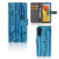 Samsung Galaxy M14 | Book Style Case | Wood Blue