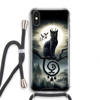 Moonlight Companions: iPhone XS Transparant Hoesje met koord