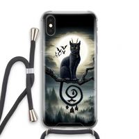 Moonlight Companions: iPhone XS Transparant Hoesje met koord