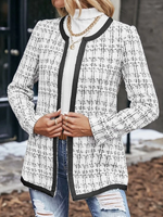 Crew Neck Loose Casual Plain Jacket - thumbnail