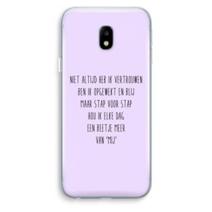 Zelfvertrouwen: Samsung Galaxy J3 (2017) Transparant Hoesje