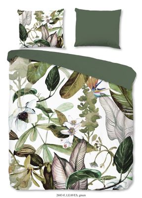 Good Morning Leaves - Flanel - Dekbedovertrek - Groen Good Morning Leaves - Flanel - Dekbedovertrek - Groen