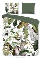 Good Morning Leaves - Flanel - Dekbedovertrek - Groen - thumbnail