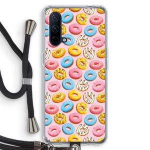 Pink donuts: OnePlus Nord CE 5G Transparant Hoesje met koord