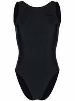 GANNI maillot de bain à logo imprimé - Noir