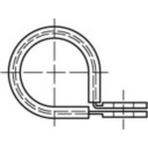 TOOLCRAFT 137677 Buisklem Klemmen 20 mm Galvanisch verzinkt staal 50 stuk(s)