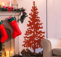Kerst denneboom sticker