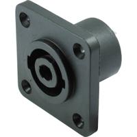 Kash 55220 Luidsprekerconnector Flensbus, contacten recht Aantal polen: 4 Zwart 1 stuk(s)