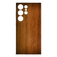 Samsung Galaxy S24 Ultra | Bumper Hoesje | Donker Hout