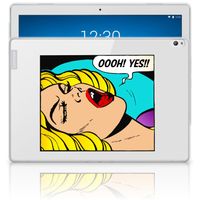 Lenovo Tab P10 Leuke Siliconen Hoes Popart Oh Yes - thumbnail