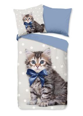 Good Morning Kinderdekbedovertrek "paarden en roze bloemen" - Blauw - (135x200 cm) - Katoen Good Morning Kinderdekbedovertrek "paarden en roze bloemen" - Blauw - (135x200 cm) - Katoen