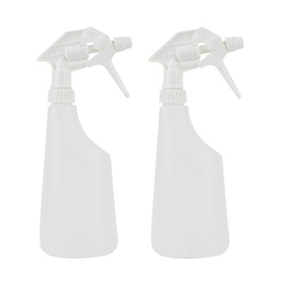 Plantenspuit - 2x - 0,6 liter - waterspuit - transparant - verstelbare nevel - kunststof