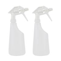 Plantenspuit - 2x - 0,6 liter - waterspuit - transparant - verstelbare nevel - kunststof