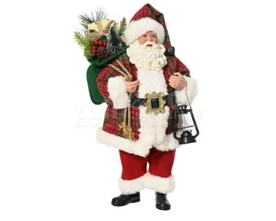 Kerstpop Kerstman Kunststof 38cm