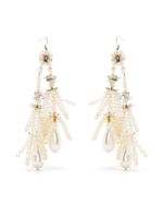 Biyan boucles d'oreilles pendantes à perles - Blanc