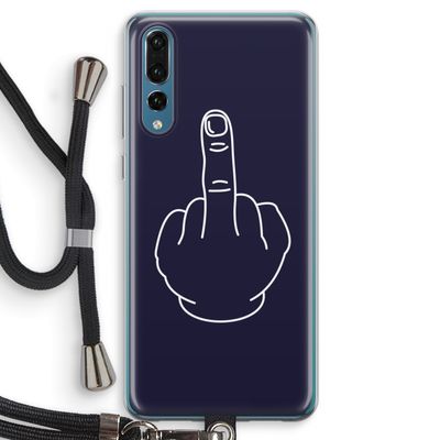 F**k U: Huawei P20 Pro Transparant Hoesje met koord