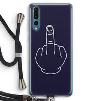 F**k U: Huawei P20 Pro Transparant Hoesje met koord