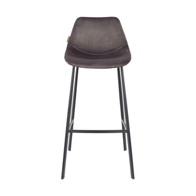 Dutchbone Franky barkruk H80 velvet Grey