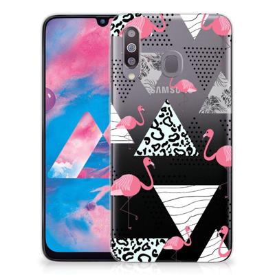 Samsung Galaxy M30 | TPU Hoesje | Flamingo Triangle