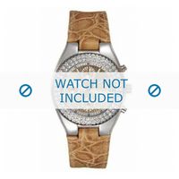 Guess horlogeband 15059L9 Leder Beige 10mm + bruin stiksel Guess horlogeband 15059L9 Leder Beige 10mm + bruin stiksel