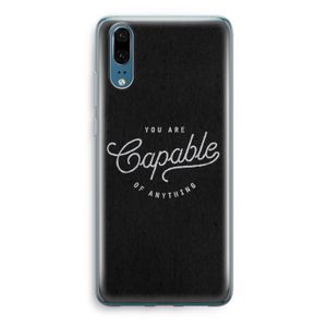 Capable: Huawei P20 Transparant Hoesje