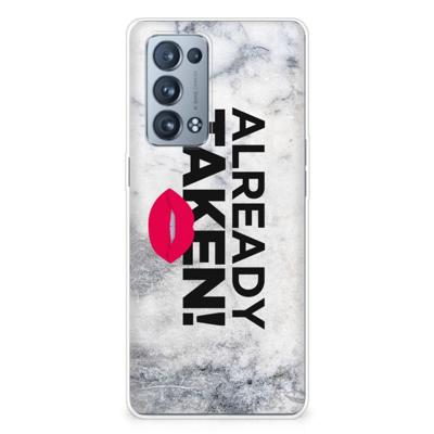 OPPO Reno 6 Pro Plus 5G | Siliconen hoesje | met naam Already Taken White
