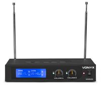 Vonyx WM522 draadloze microfoonset 200.175/201.400 MHz - thumbnail