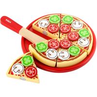 VIGA houten speelpizza, afm 23x3,5 cm, 1 stuk
