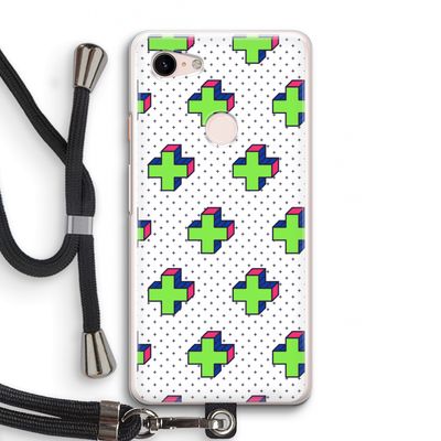 8-bit N°10: Pixel 3 Transparant Hoesje met koord